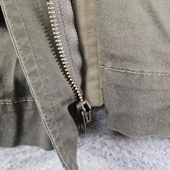 Cabi Anorak Military Jacket Womens S Olive Green Long Zip‎ Pockets Camo Army - Picture 7 of 14